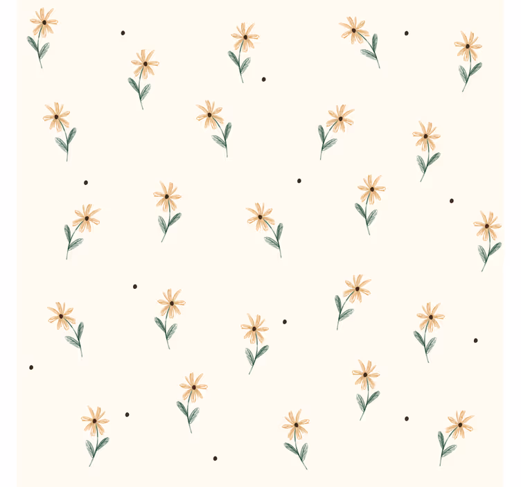 Papel de pared para salón margaritas amarillas - TenVinilo