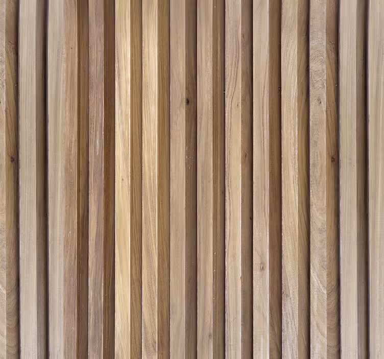 Papel mural cabecera listones de madera delgados - TenVinilo