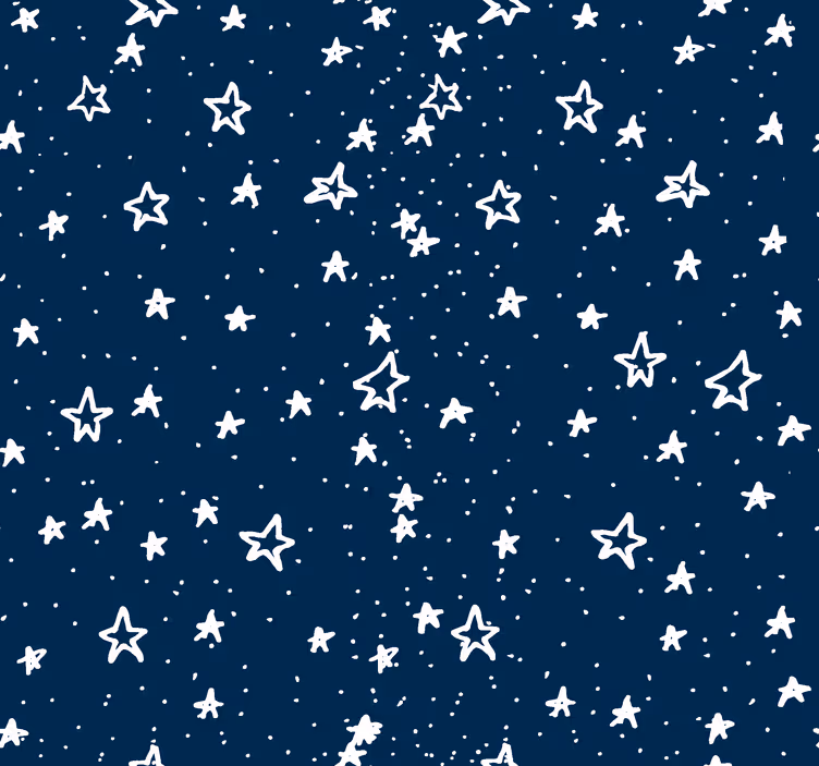 Papel mural Navy estrellas dibujadas - TenVinilo