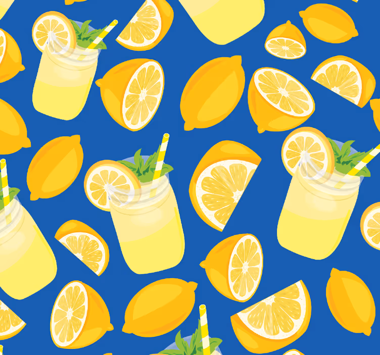 Papel mural cocina frescura de limon - TenVinilo