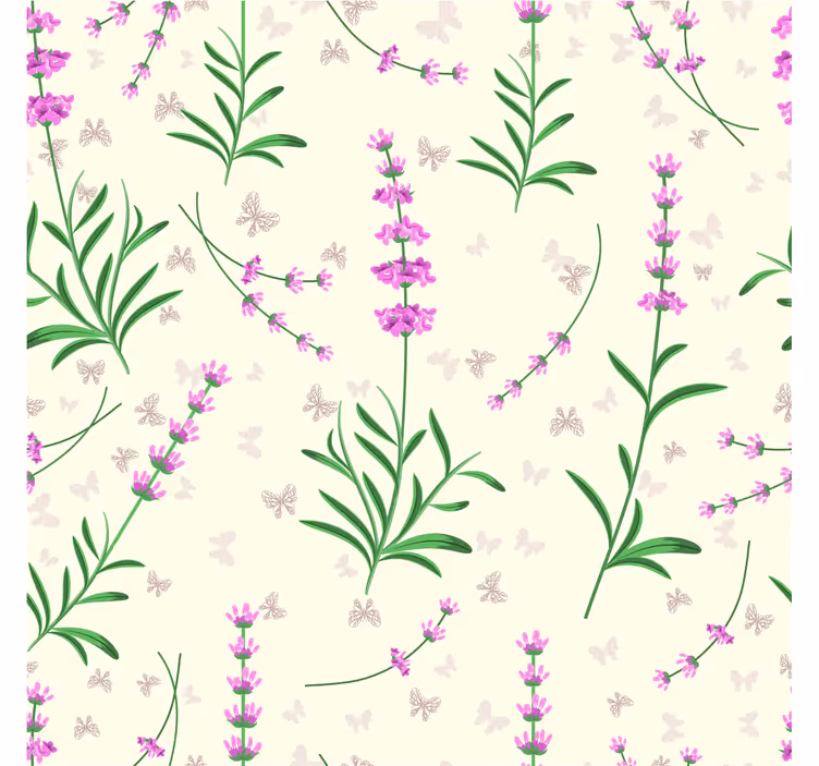 Papel mural dormitorio matrimonio diseño de plantas rosadas - TenVinilo