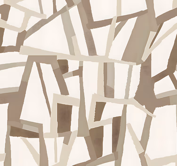 Papel mural abstracto estilo nórdico beige - TenVinilo