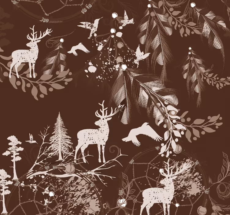 Papel mural animal criaturas del bosque - TenVinilo