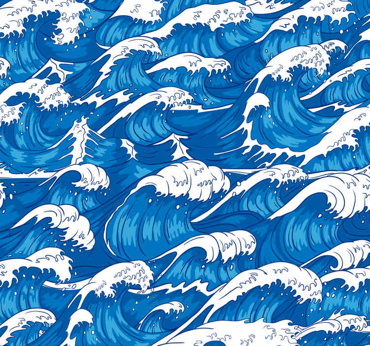 Papel mural naturaleza olas oceánicas - TenVinilo