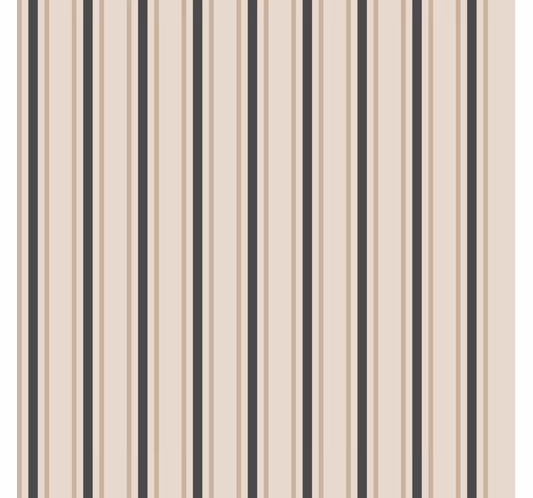 Papel mural rayas verticales colores negro y beige - TenVinilo