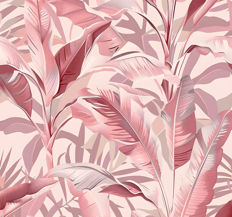 Papel mural rosa selva - TenVinilo
