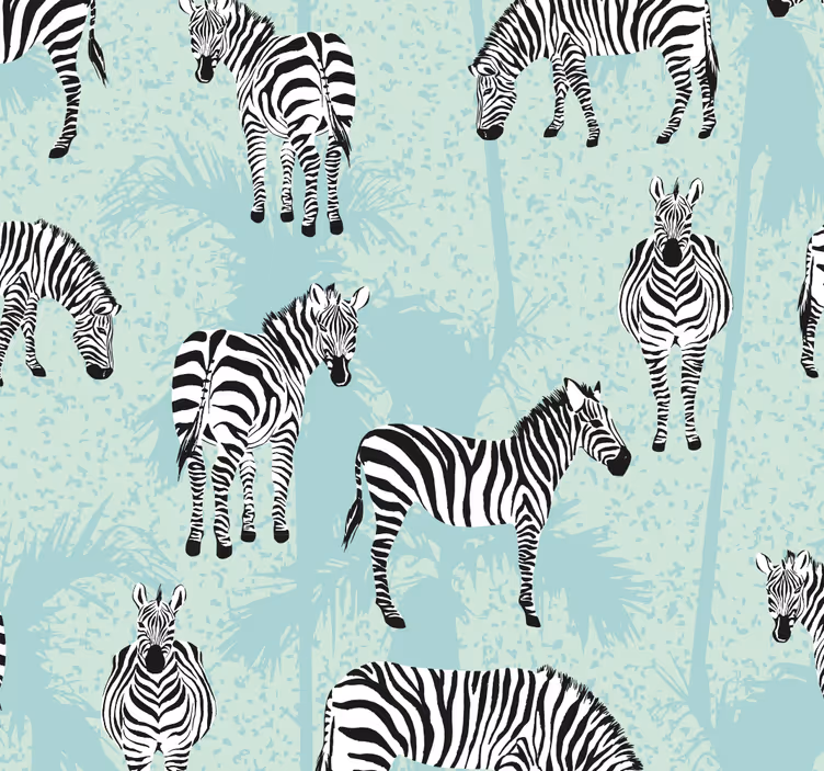 Papel  mural cebra estampado de cebra - TenVinilo