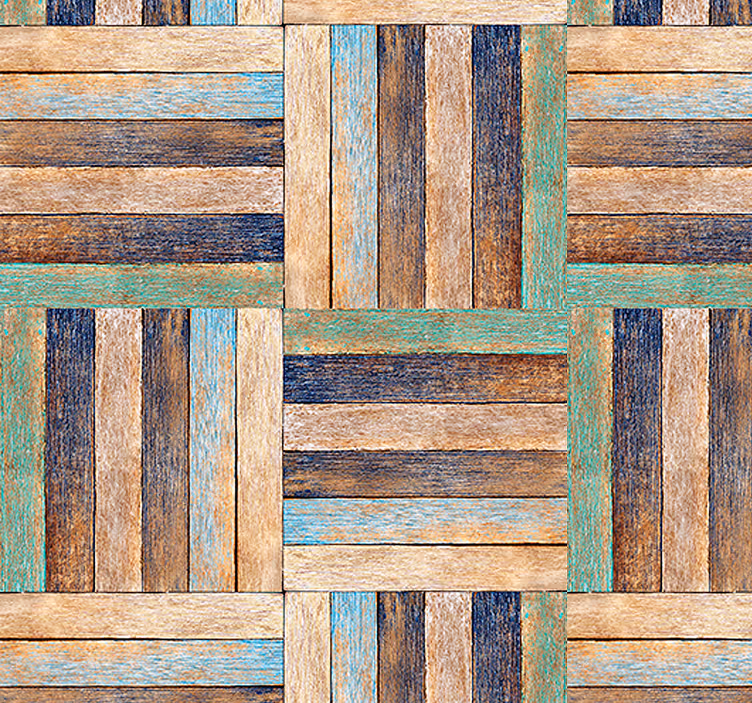 Papel pintado madera listones desgastados - TenVinilo