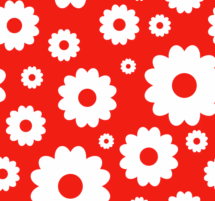 Papel pintado flores exhibición de motivos florales - TenVinilo