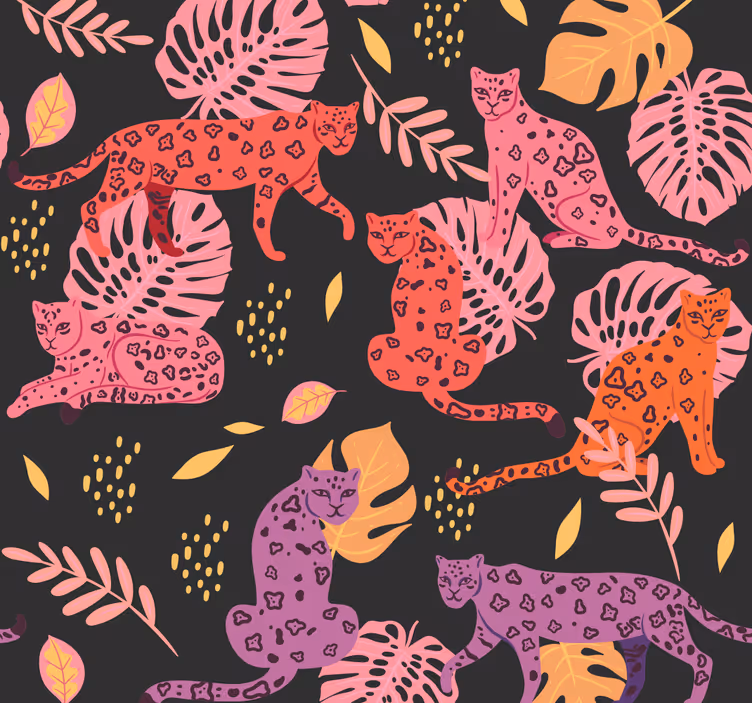 Papel mural animal motivo de fauna tropical - TenVinilo