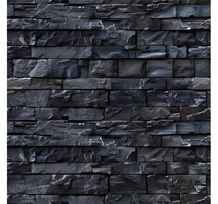 Papel mural piedra patrón negro - TenVinilo