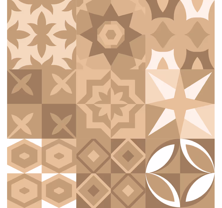 Papel mural azulejos azulejos portugueses beige - TenVinilo