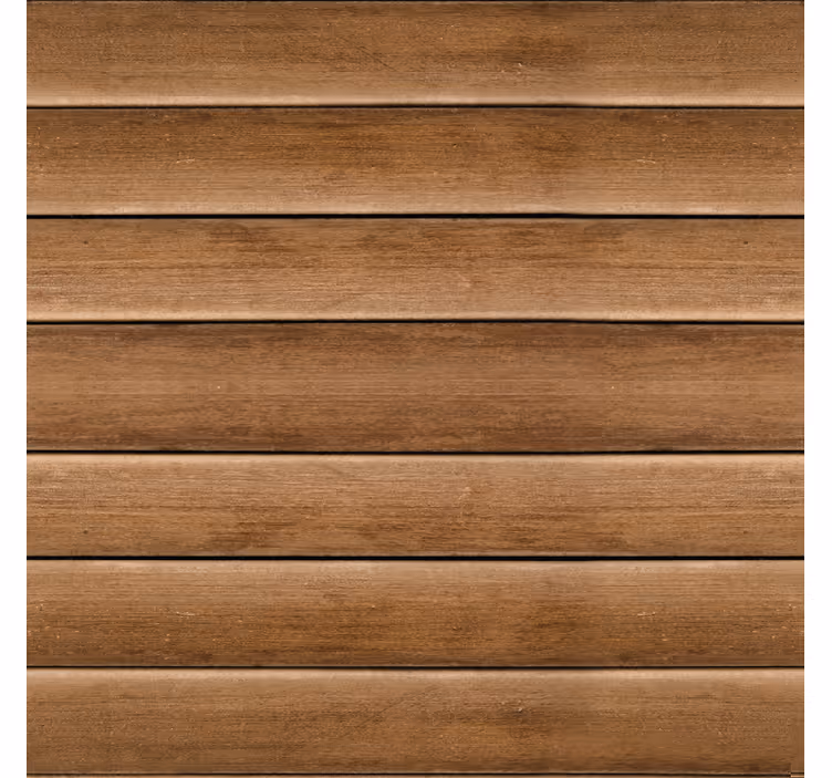 Papel mural pasillo tablones de madera horizontales - TenVinilo