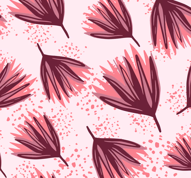Papel pintado flores motivo de patrón rosa - TenVinilo