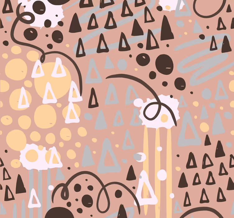 Papel mural infantil formas geométricas divertidas - TenVinilo