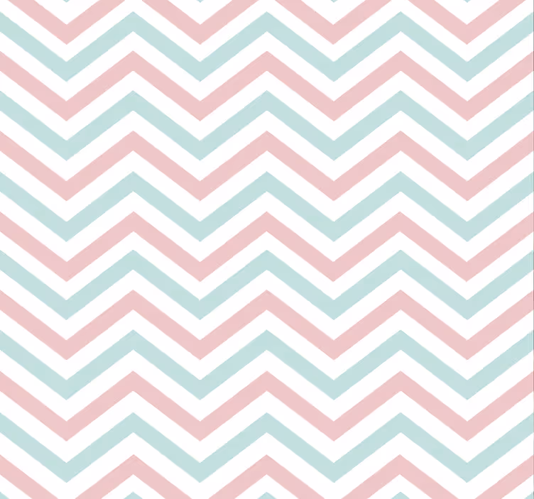Papel pintado salón zigzag colores pastel - TenVinilo