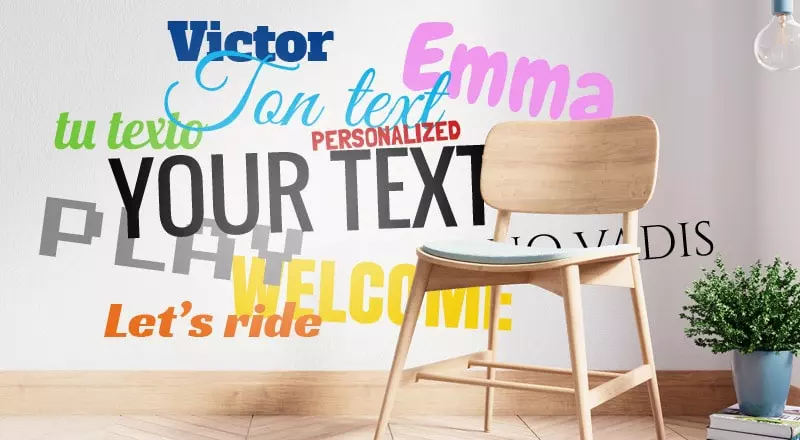 Vinilos texto personalizado