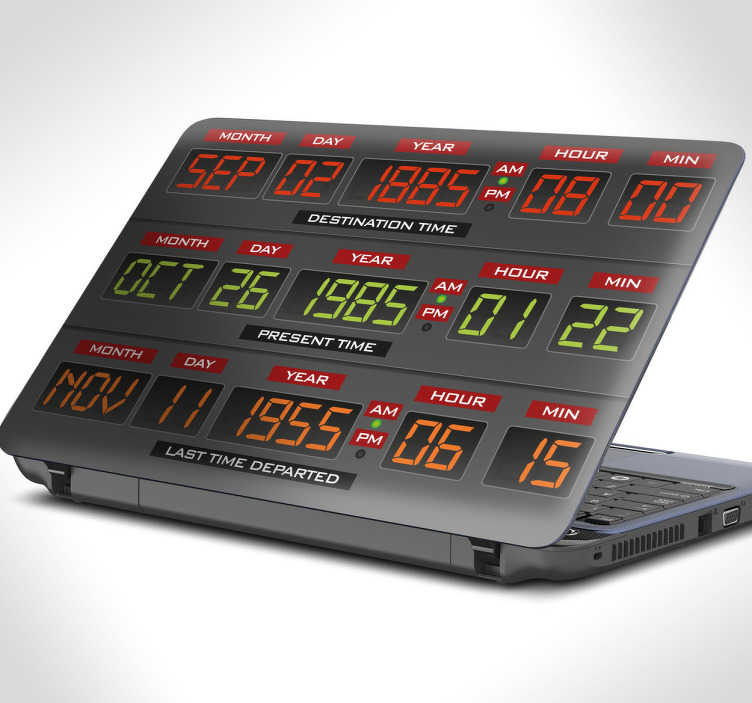 Pegatinas portátil panel Regreso al Futuro - TenVinilo