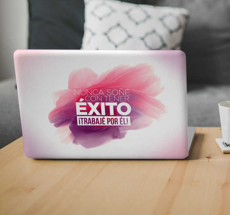 Skin portátil frases positivas éxito - TenVinilo