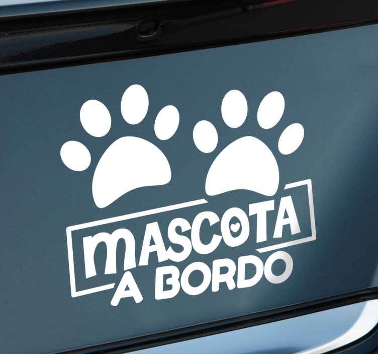 Sticker mascota a bordo - TenVinilo