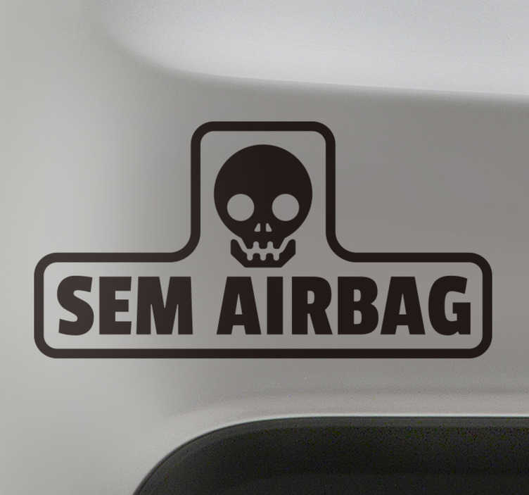 Pegatina para coche Sin airbag - TenVinilo