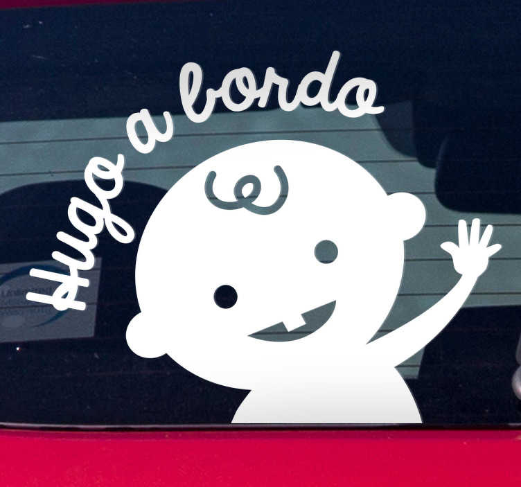 Pegatina bebé a bordo personalizada - TenVinilo