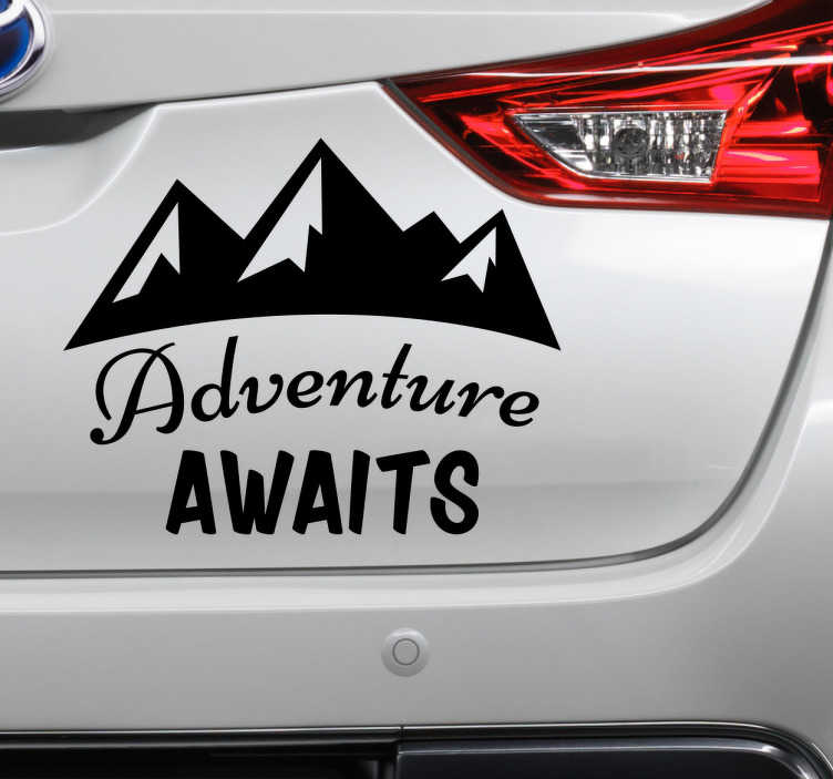 Pegatinas para coche adventure awaits - TenVinilo