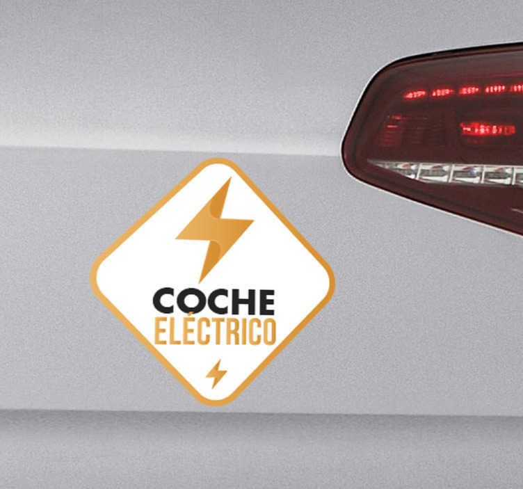 Pegatina coche eléctrico - TenVinilo