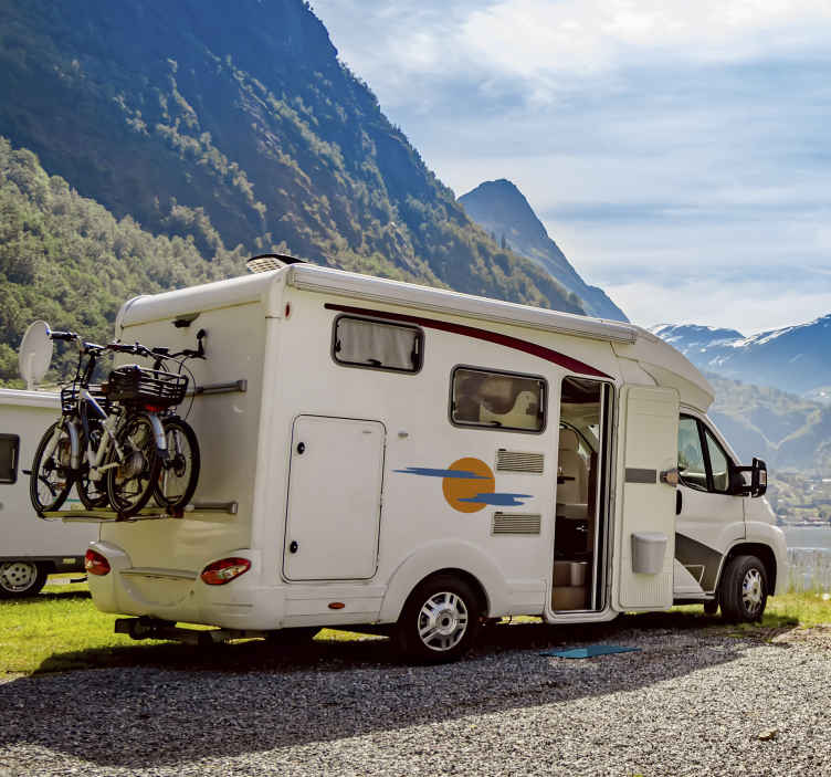 Vinilo adhesivo del coche sol y nubes - TenVinilo