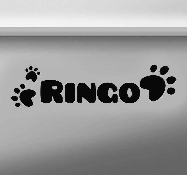 Vinilo pared personalizable nombre perro - TenVinilo