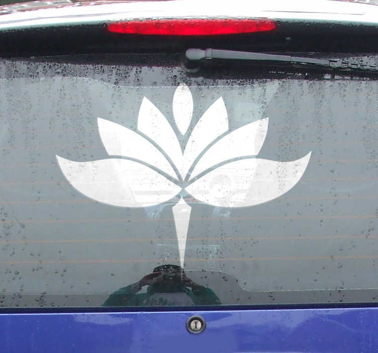 Sticker para autos flor de loto yoga - TenVinilo