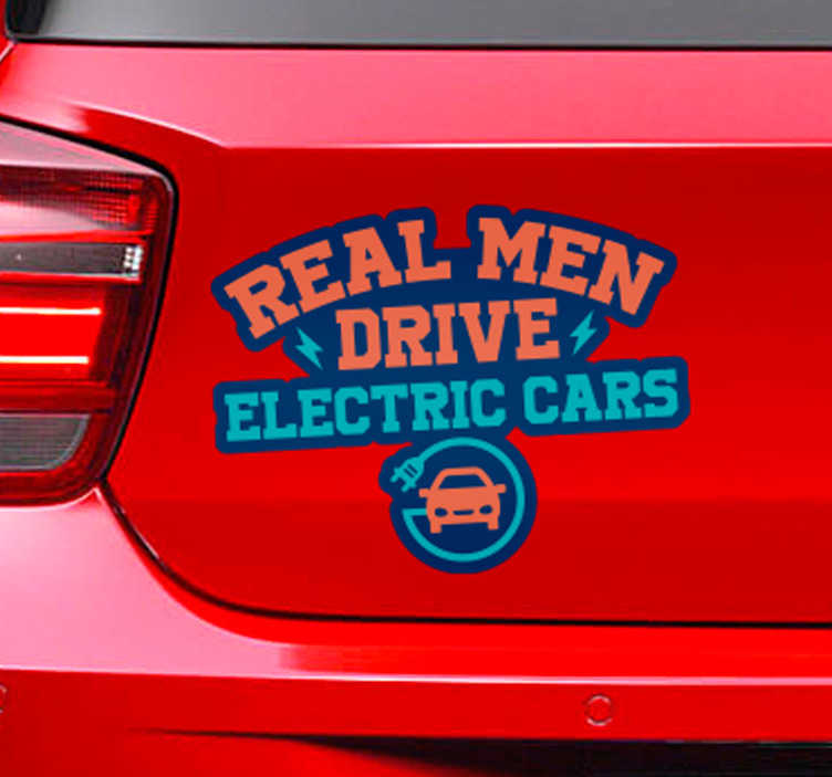 Vinilo frase conducir coche eléctrico - TenVinilo