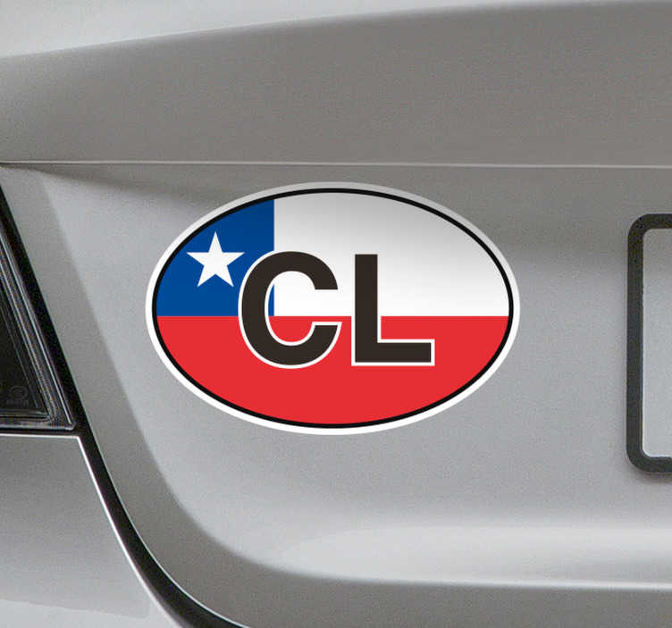 Pegatina pequeña Bandera chile - TenVinilo