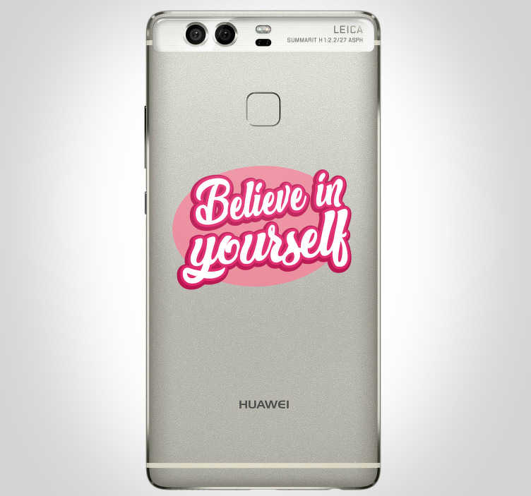 Vinilo frase believe in yourself - TenVinilo