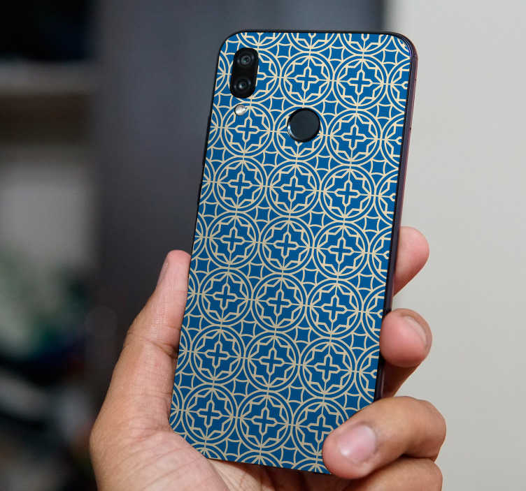 Vinilo decorativo para móvil azulejo azul - TenVinilo