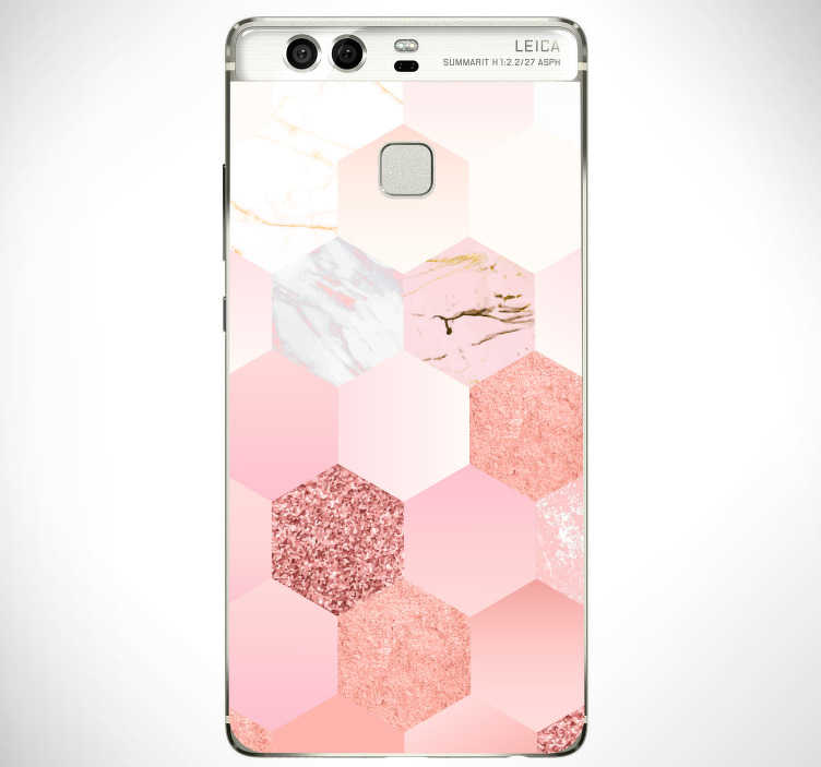 Vinilo decorativo para Huawei colores rosa - TenVinilo