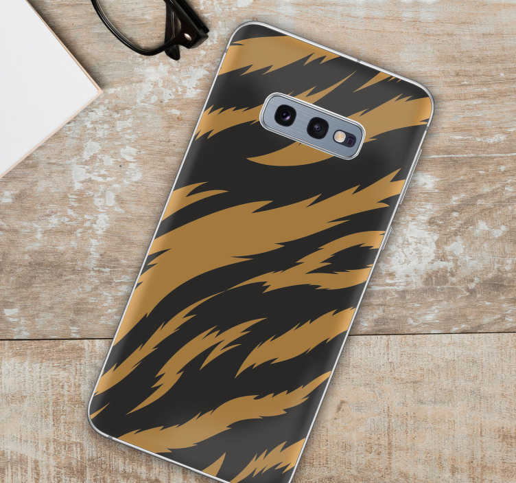 Vinilo adhesivo de teléfono textura piel tigre - TenVinilo