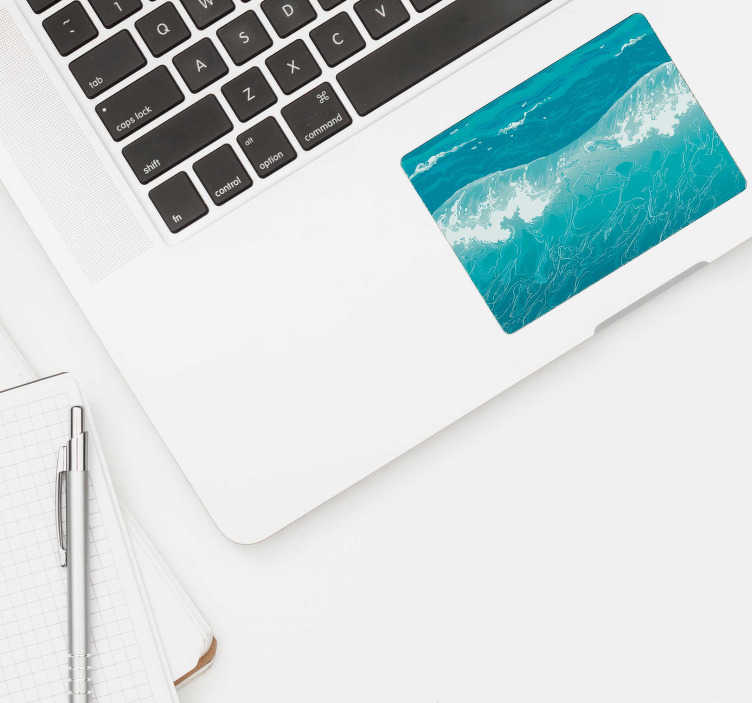 Vinilo decorativo portátil trackpad de mar - TenVinilo