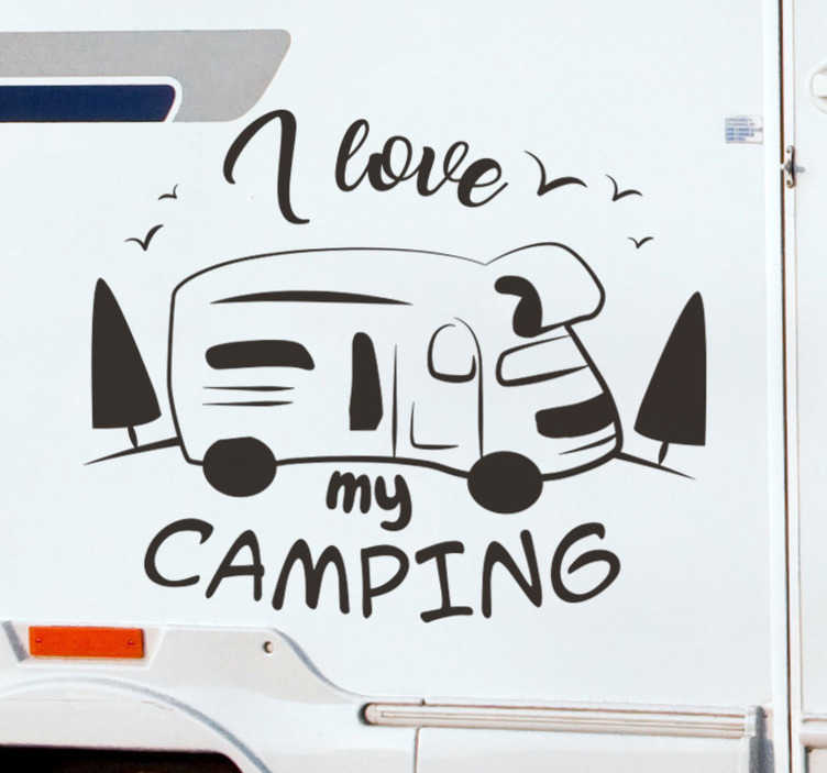 Vinilo motor I love my camping - TenVinilo