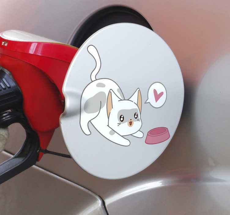 Sticker para auto tanque de gato - TenVinilo