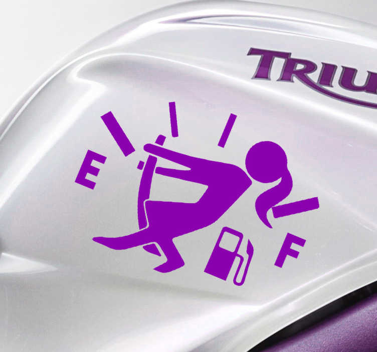 Vinilo para moto ilustración combustible vacío - TenVinilo