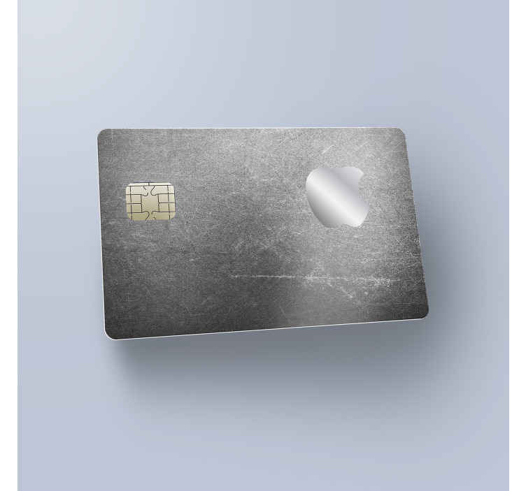 Vinilo decorativo tarjeta gris Apple - TenVinilo