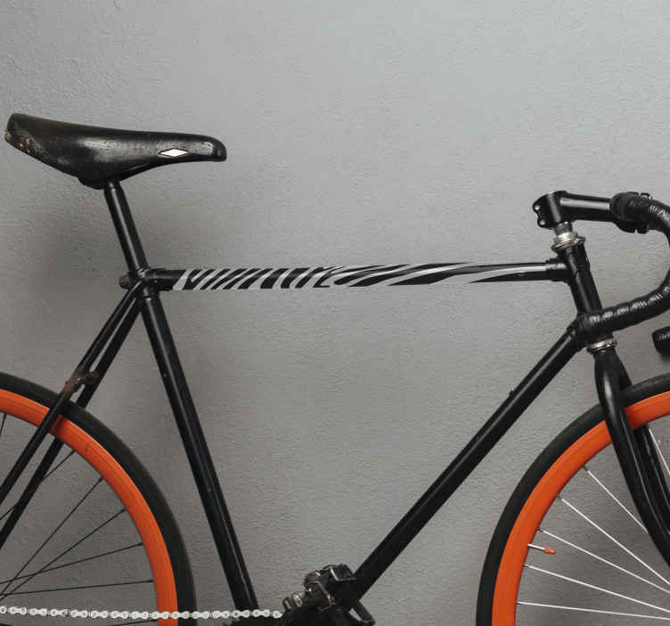 Vinilo bici imitación de piel de cebra - TenVinilo