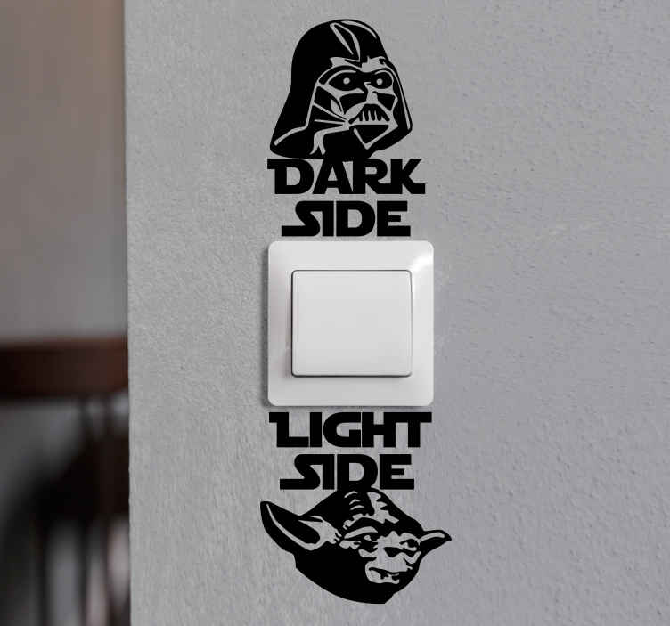 Vinilo para interruptores lado oscuro lado claro - TenVinilo