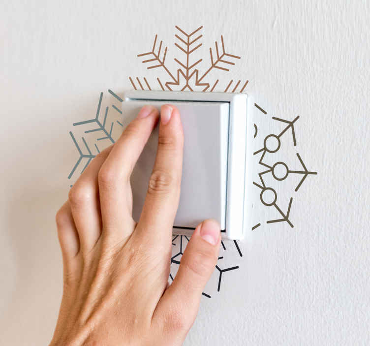 Vinilo para enchufes de copo de nieve - TenVinilo