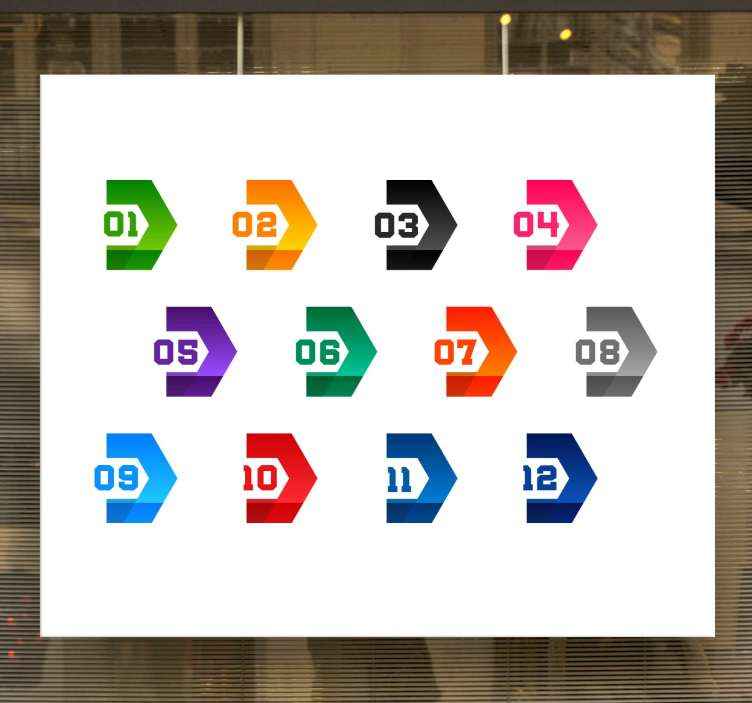 Vinilo para cristales Dirección número viñetas personalizadas - TenVinilo