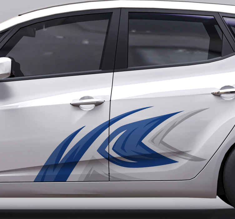 Pegatina para coche Decoración en azul claro - TenVinilo