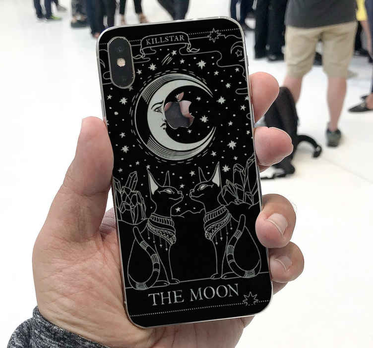 Sticker iPhone Gatos por una luna - TenVinilo