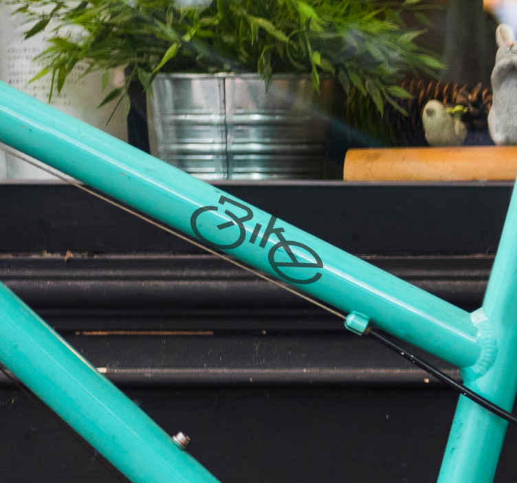 Vinilo bicicleta frase bike forma bici - TenVinilo