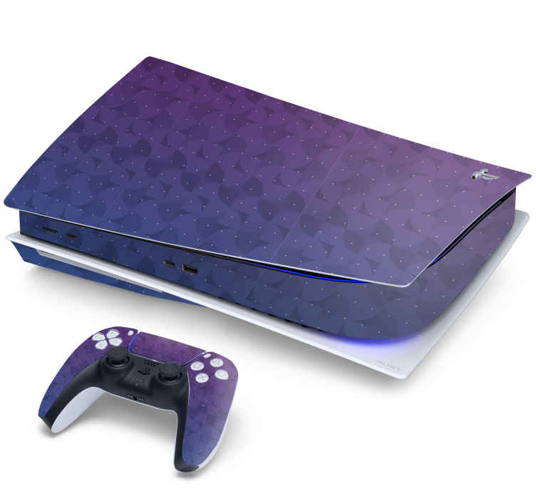 Vinilo PS4 Punto morado geométrico - TenVinilo